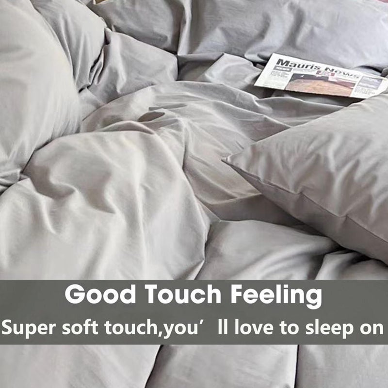 LEISUREWEEK Premium Queen Pillowcases 4 Pack - Light Grey Standard - Ultra Soft 1800 Thread Count Microfiber- Double Brushed - Allergies Free - Wrinkle Resistant Pillowcase - Image 2
